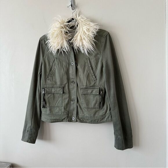Anthropologie-Marrakech Faux Fur Trim Collar Jacket - Picture 5 of 12